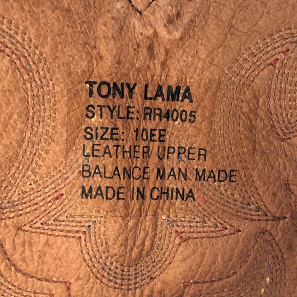 Tony Lama 4005 American Bay Brown Leather Cowboy Western Boots Men US 10… - Picture 9 of 10